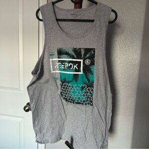 M Grey/Teal Reebok CrossFit Tank Top Size L |A12